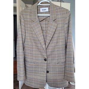 BB Dakota Heather's Plaid Boyfriend Blazer - XS